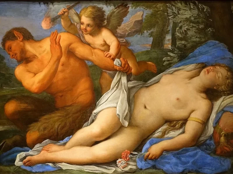 1654-Giuseppe Bartolomeo Chiari - Cupido incita un satiro - John and Mable Ringling Museum of Art, Sarasota